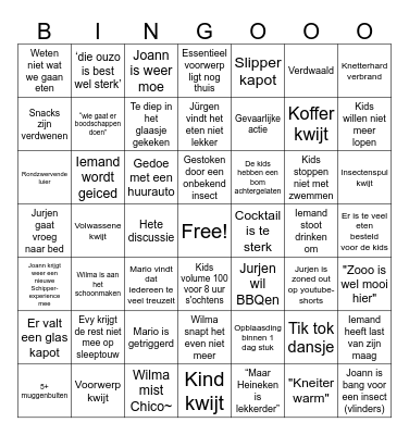 Olivier en Loeni Bingo Card