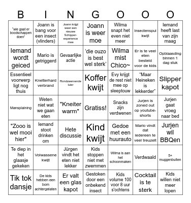 Olivier en Leoni Bingo Card