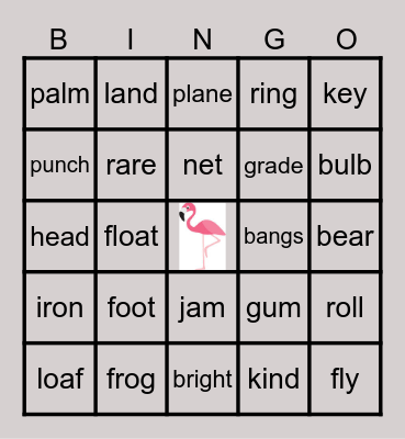 Multi-Meaning Words Bingo Card