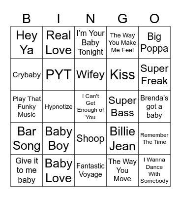 LEGENDS Bingo Card