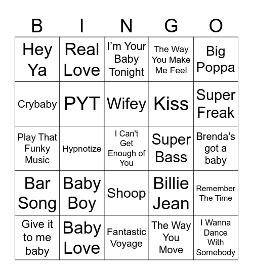 LEGENDS Bingo Card
