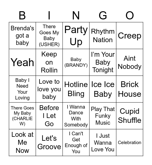 LEGENDS Bingo Card