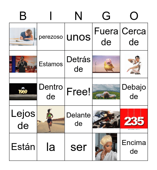 Estar y Frases de Localidad Bingo Card