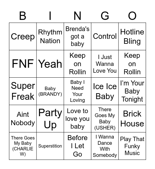 LEGENDS Bingo Card