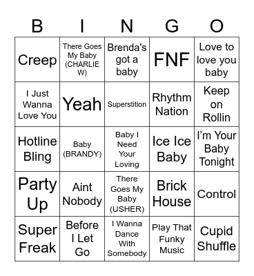 LEGENDS Bingo Card