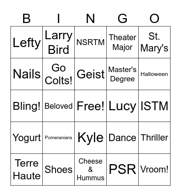 Brenda Bingo! Bingo Card