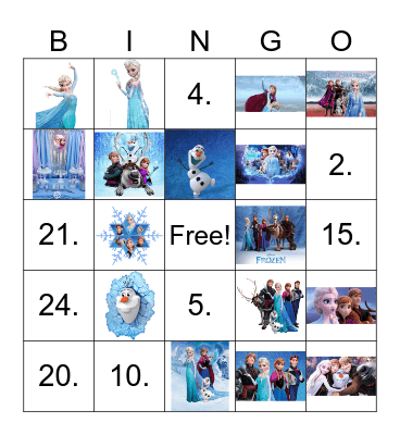 Arzoey's Birthday Bingo Card