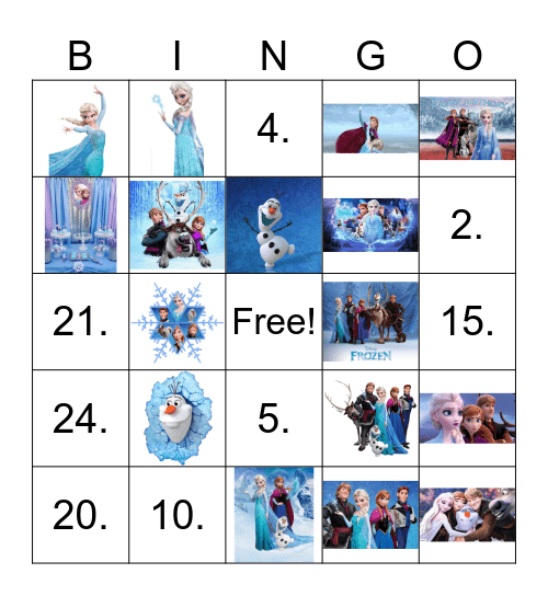 Arzoey's Birthday Bingo Card