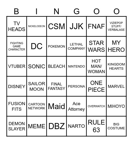 CCC Momocon Bingo Card