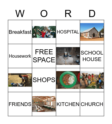 Everyday Vocabulary Bingo Card