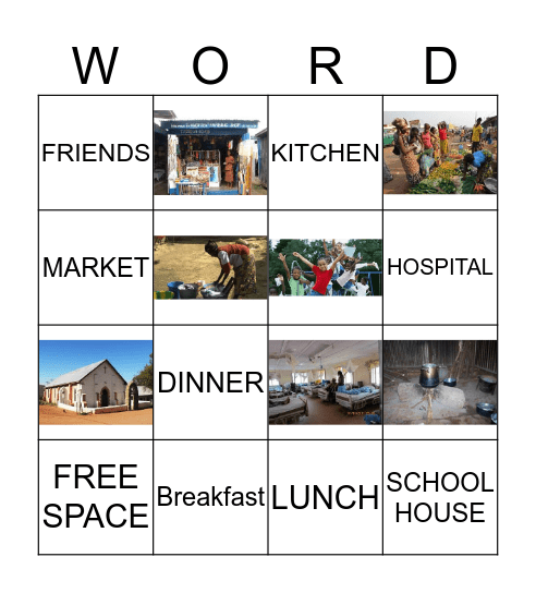 Everyday Vocabulary Bingo Card