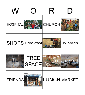 Everyday Vocabulary Bingo Card