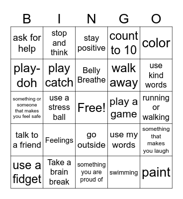 Kids Bingo Card