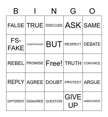 UNIT 8 SIGN VOCABULARY REVIEW II Bingo Card