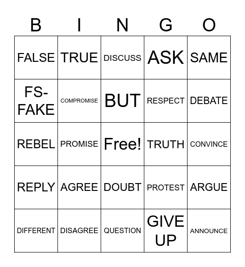 UNIT 8 SIGN VOCABULARY REVIEW II Bingo Card