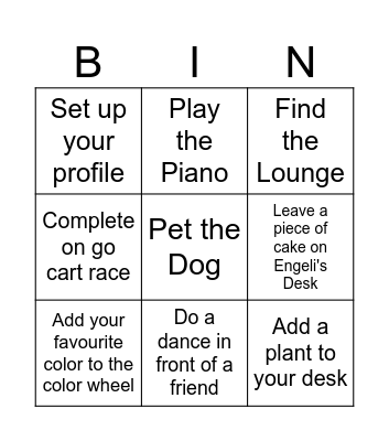 SOUP Gather Bingo Card