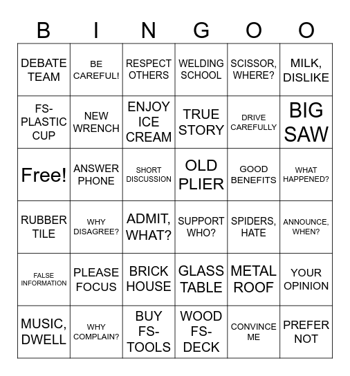 UNIT 8 SIGN VOCABULARY REVIEW VI Bingo Card