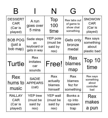 REXYPOO BINGO Card