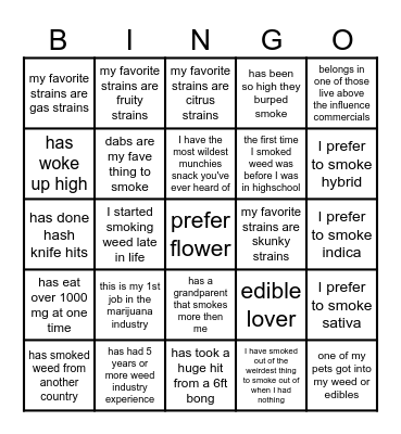 Find someone who... Bingo Card