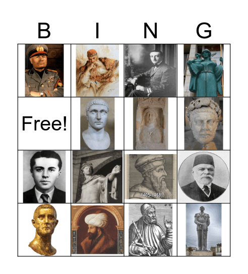 Albanian Leaders Bingo Card