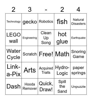 4th Grade STREAM Bingo Card