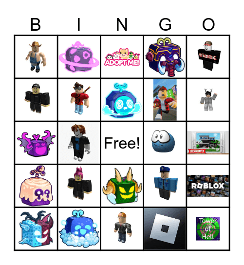 ROBLOX Bingo Card