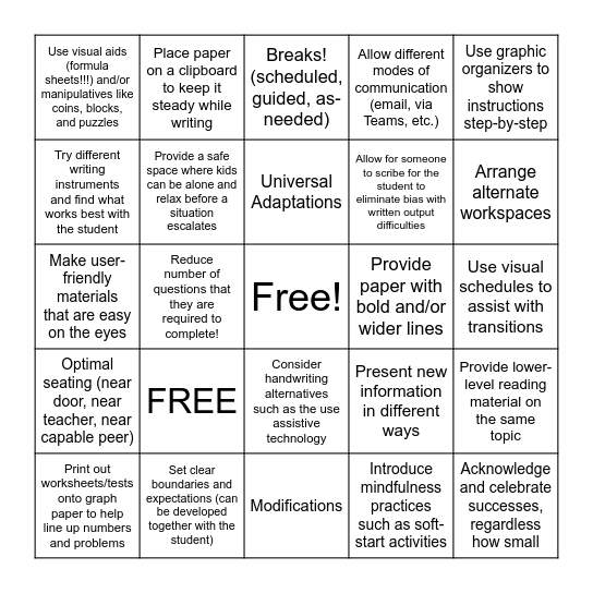 What the LST?! Bingo Card