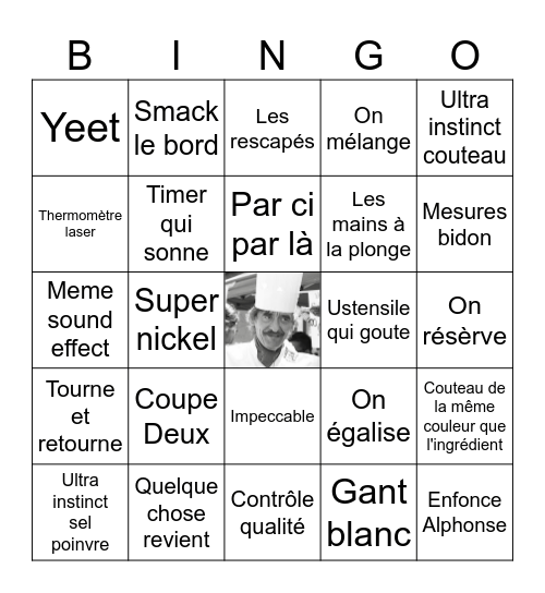 Chef Michel Dumas Bingo Card