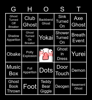 Pam's Phasmo Bingo! Bingo Card