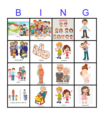 Family Bingo Card