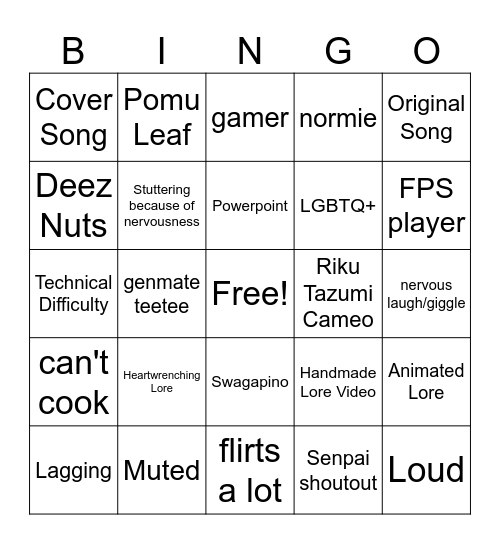 Denauth Bingo Card Bingo Card