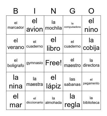 Teacher Loteria Bingo Card