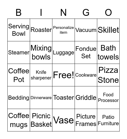 Molly & Marcus Bingo Card