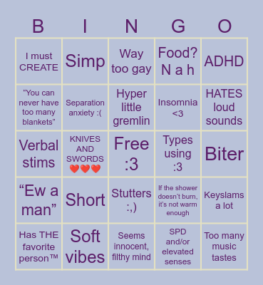 Emma Bingo Card