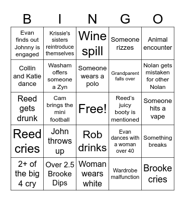 R&B Bingo Card