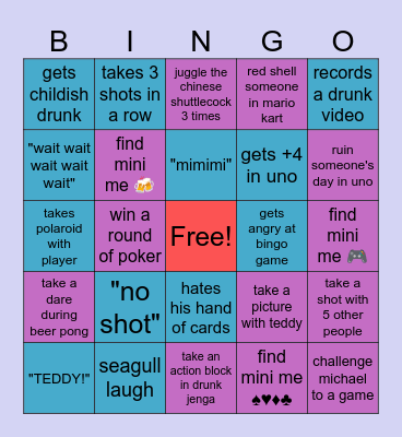 Miggy Bingo Card