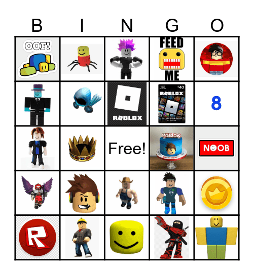 Roblox Bingo Card