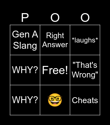 Harry Potter Bingo Card