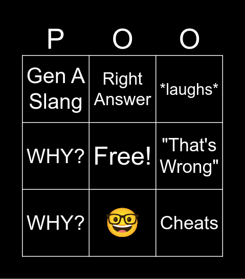 Harry Potter Bingo Card