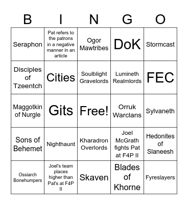 AoS 4th Bingo Card
