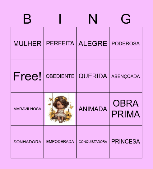 ENCONTRO DAS MENINAS Bingo Card