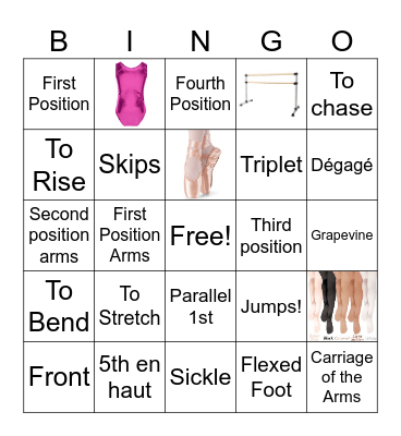 Dance Camp Bingo Card
