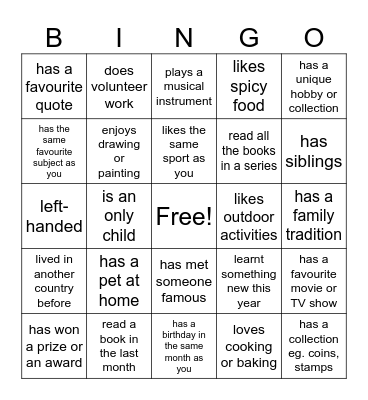 pending friend request Bingo Card