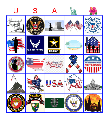 Happy Memorial Day! Bingo Card