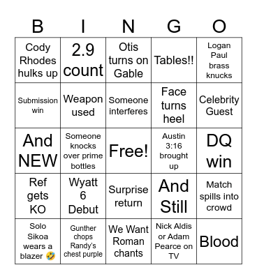 Allenownz KOTR & QOTR Bingo Card