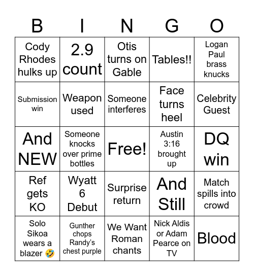 Allenownz KOTR & QOTR Bingo Card