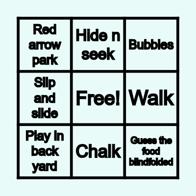 Home Bingo Card