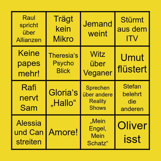 DSHDS BINGO Card