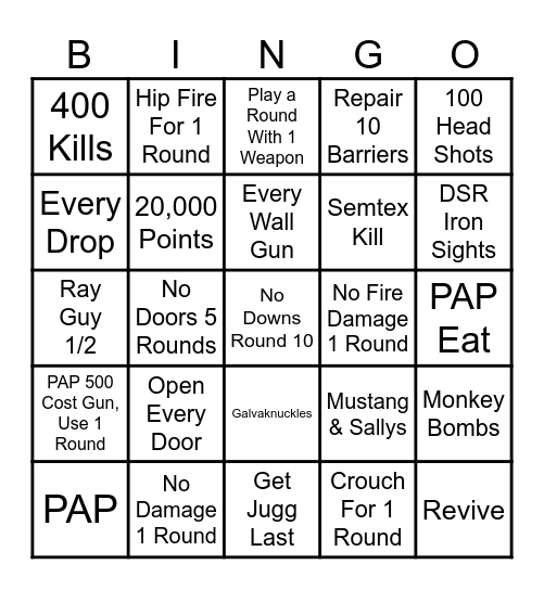 Town Bingo Card