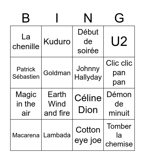 FIESTAAAA Bingo Card